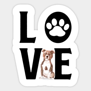 Dog Love - Staffordshire Bull Terrier Sticker